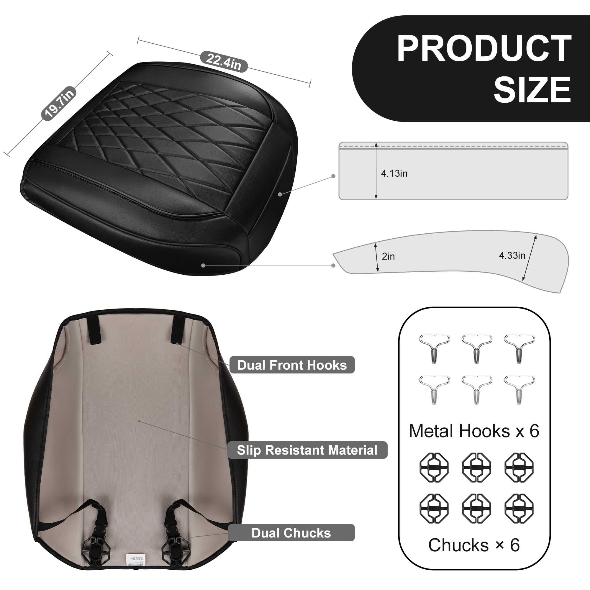 Leather Bottom Car Seat Cover Protector – Single Pack