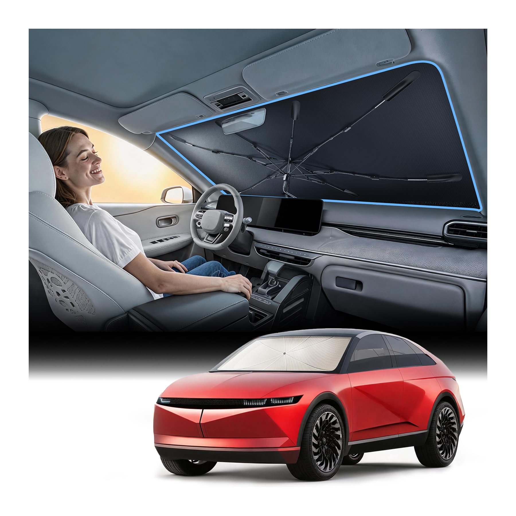 Foldable Windshield Sun Shade Umbrella for Cars