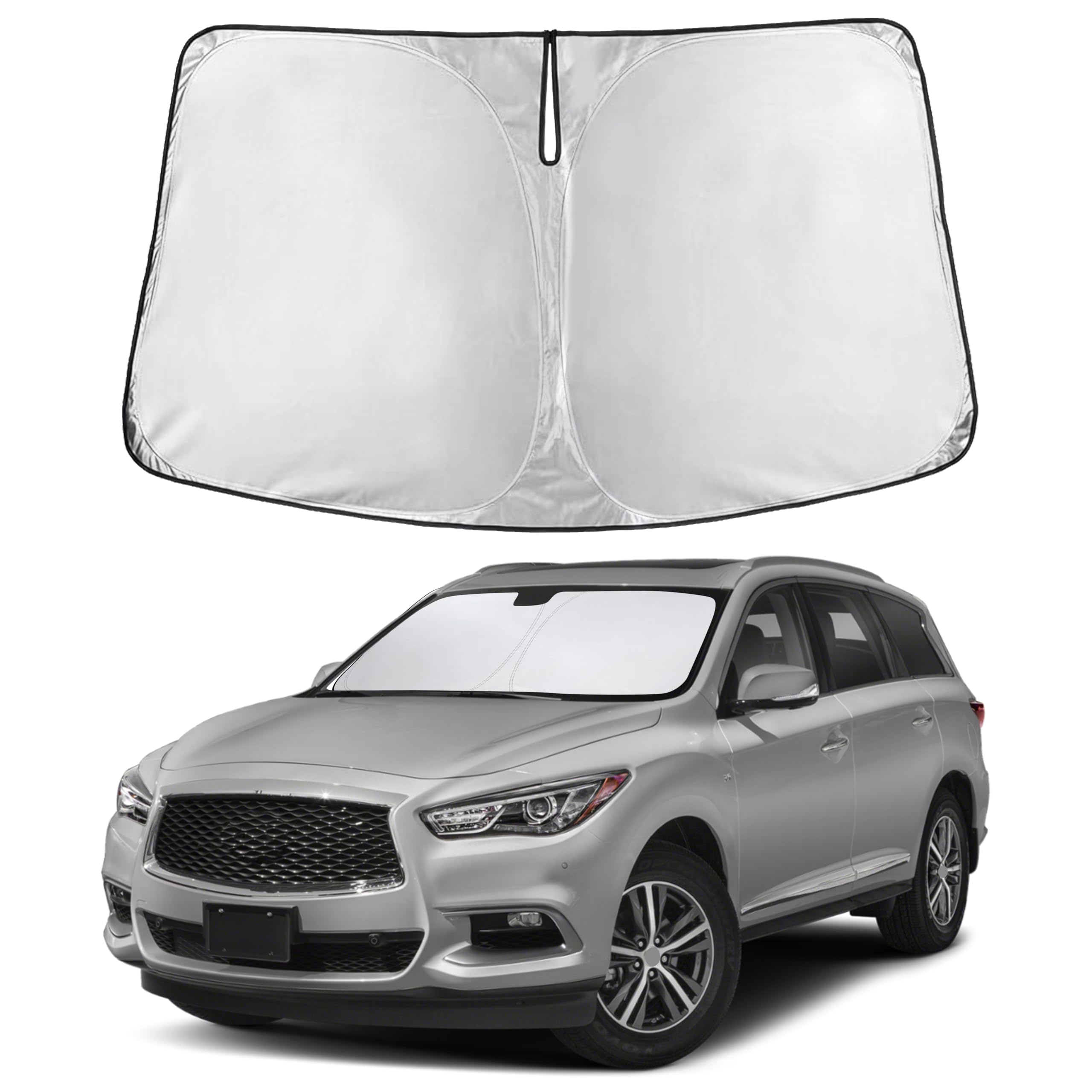 Front Windshield Sun Shade & Car Window Sun Visor