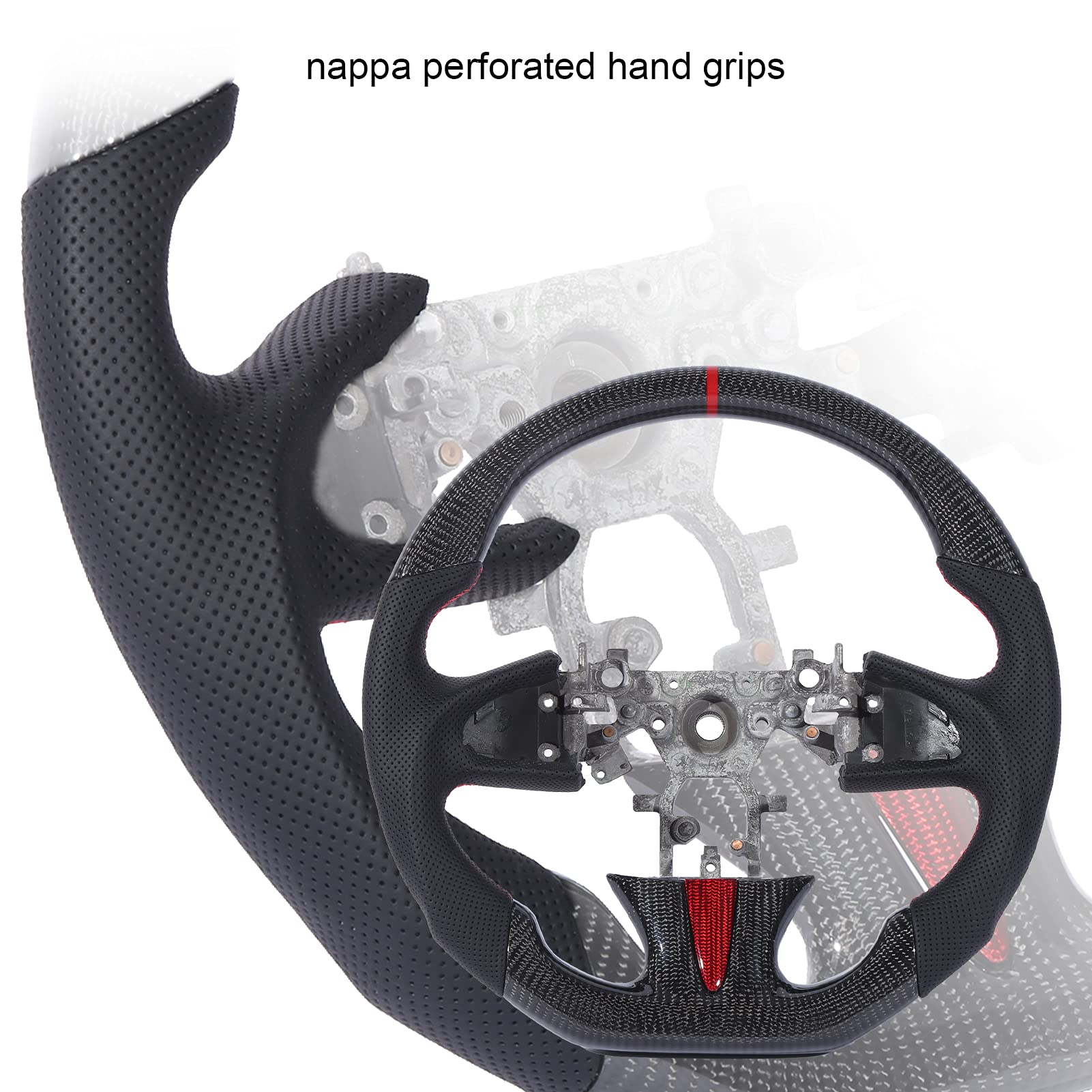 Breathable Carbon Fiber Leather Steering Wheel Cover