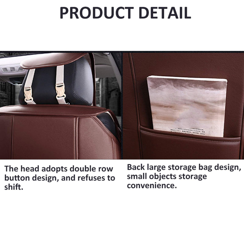 Universal 5-Seat Waterproof PU Leather Car Seat Covers
