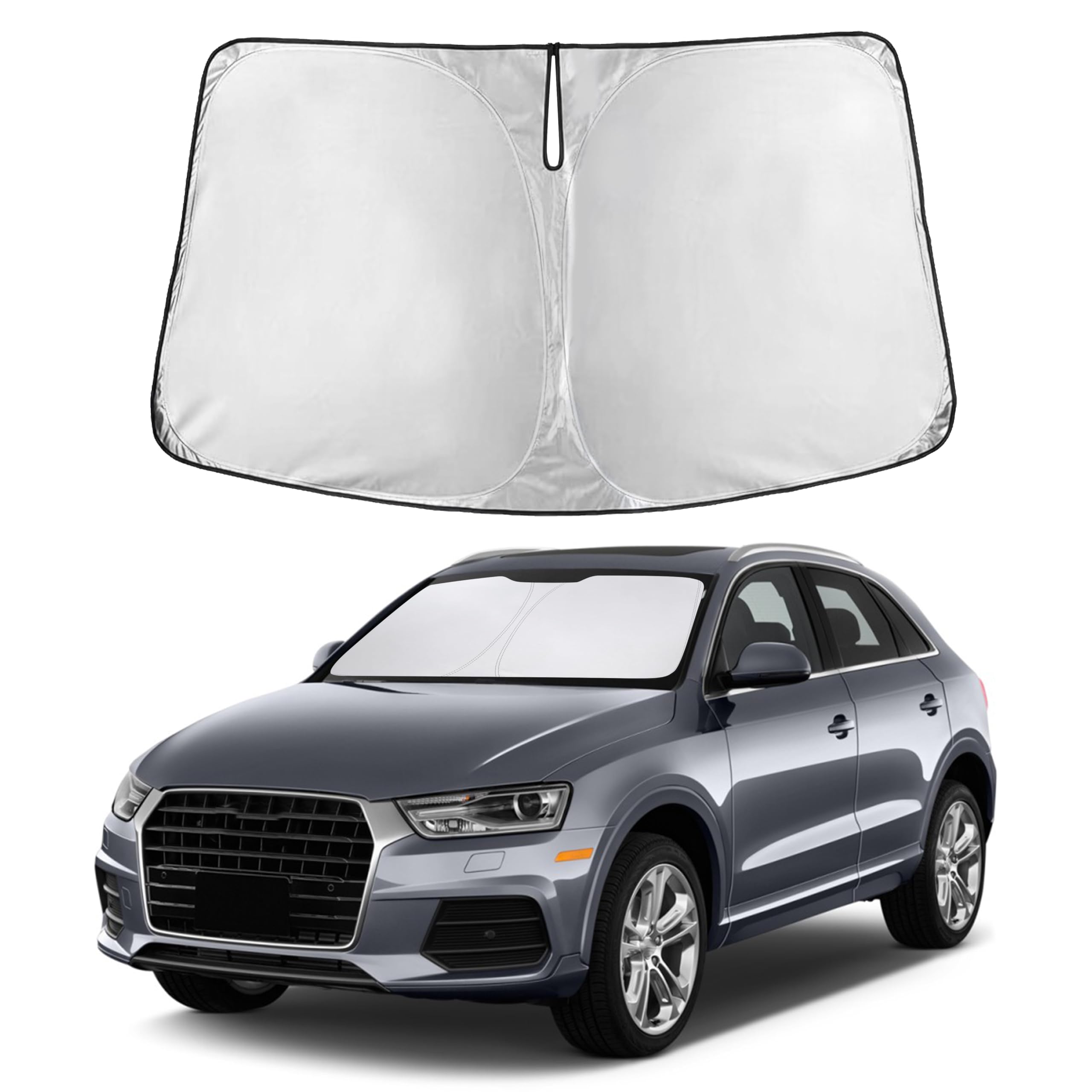 Front Windshield Sun Shade & Car Window Sun Visor