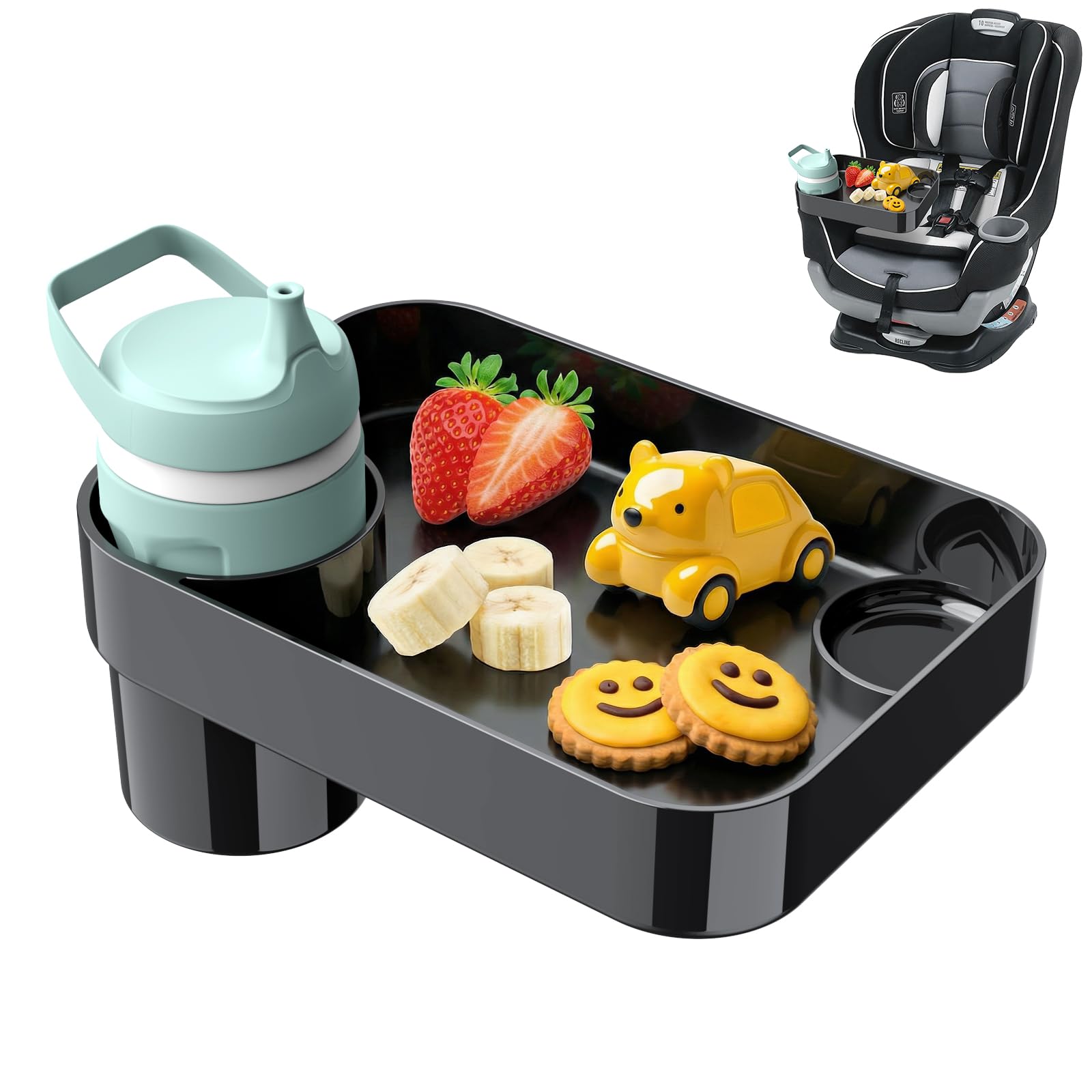 Universal Toddler Car Seat Snack Tray for Road Trips
