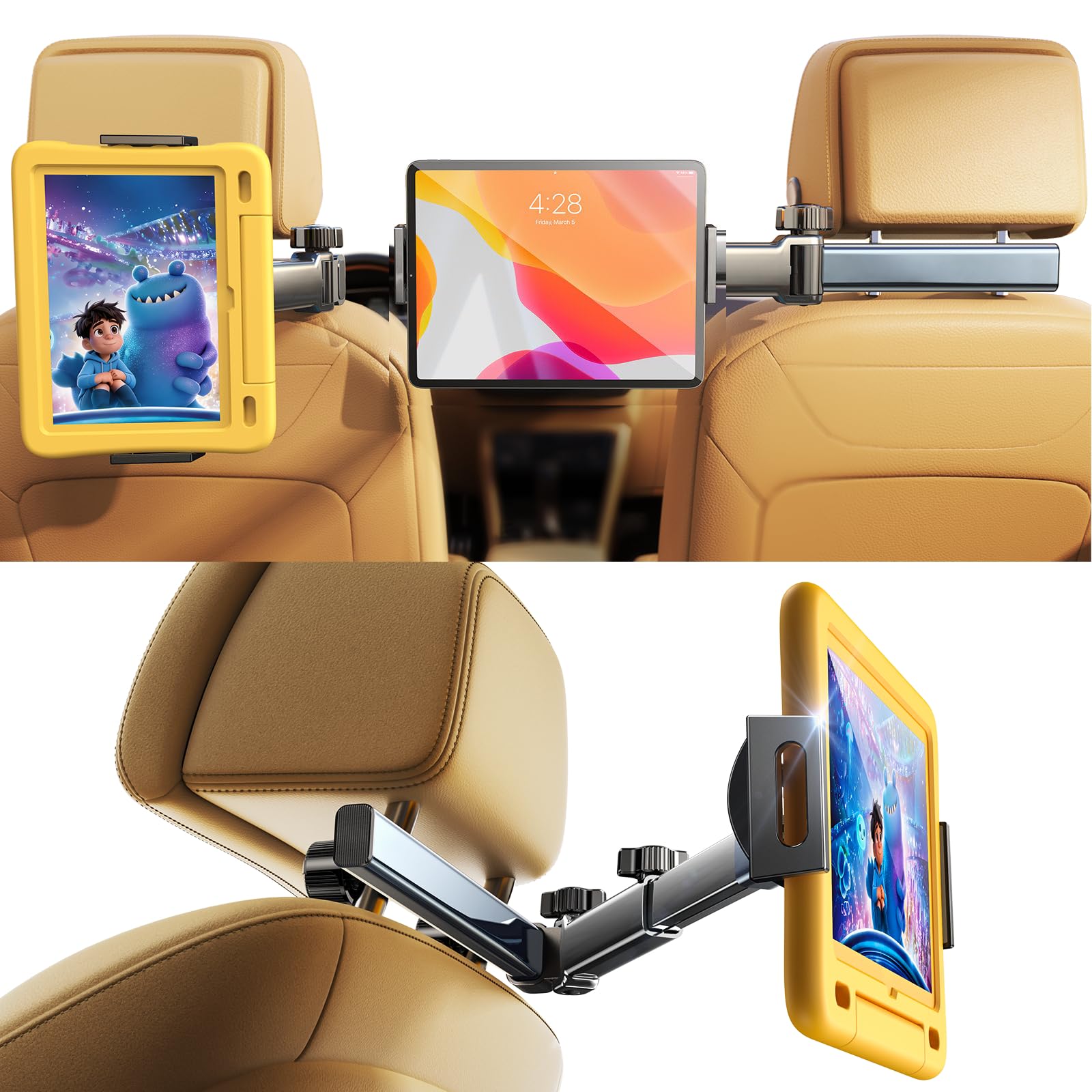 3-in-1 Backseat Tablet Holder & Car Organizer