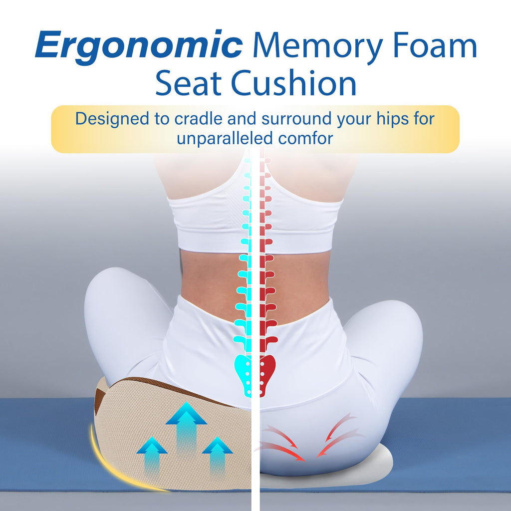 Ergonomic Memory Foam Car Seat Cushion for Long Drives