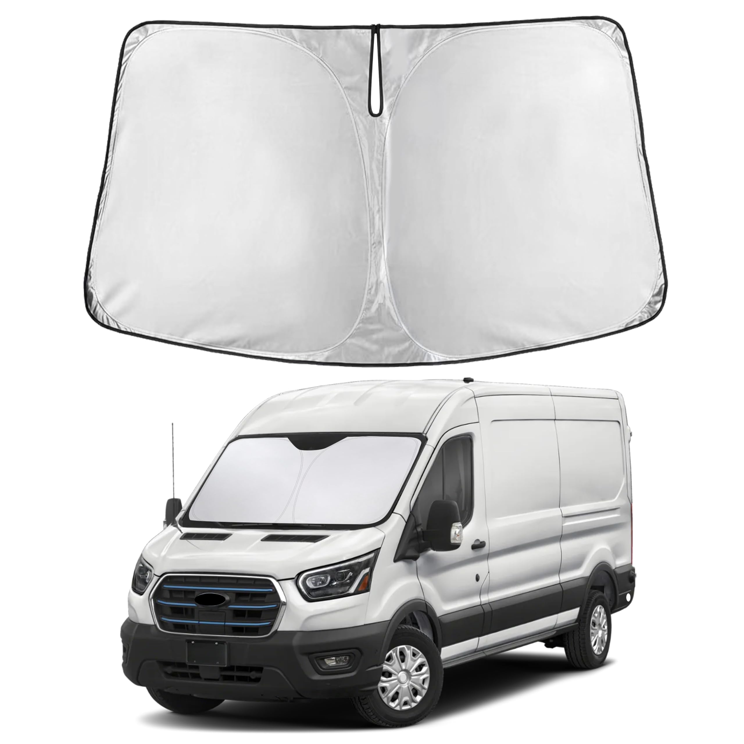 Reflective RV Windshield Sunshade for UV & Heat Protection