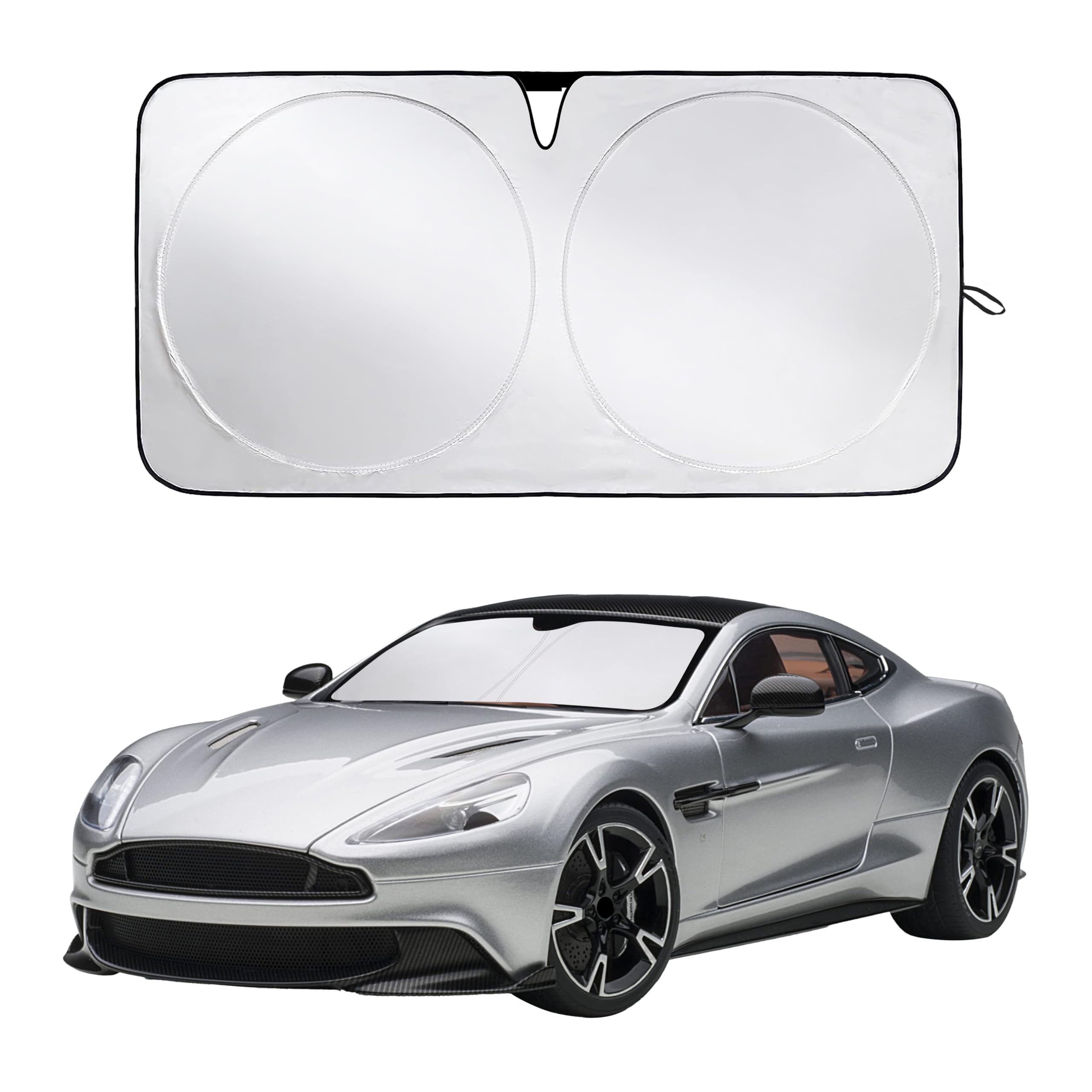 Reflective RV Windshield Sunshade for UV & Heat Protection