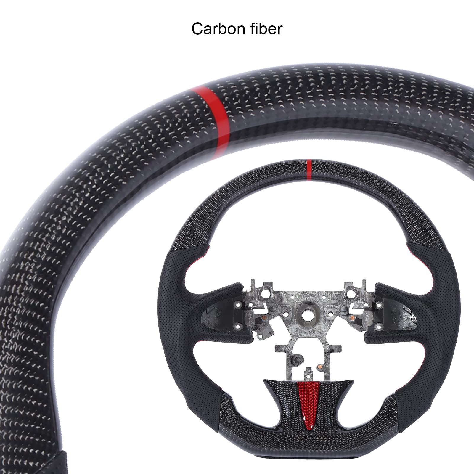 Breathable Carbon Fiber Leather Steering Wheel Cover