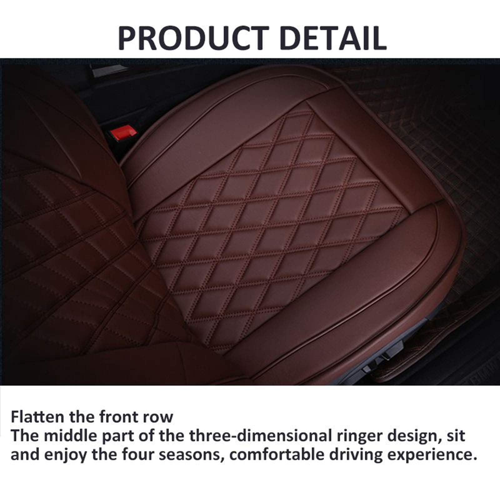 Universal 5-Seat Waterproof PU Leather Car Seat Covers