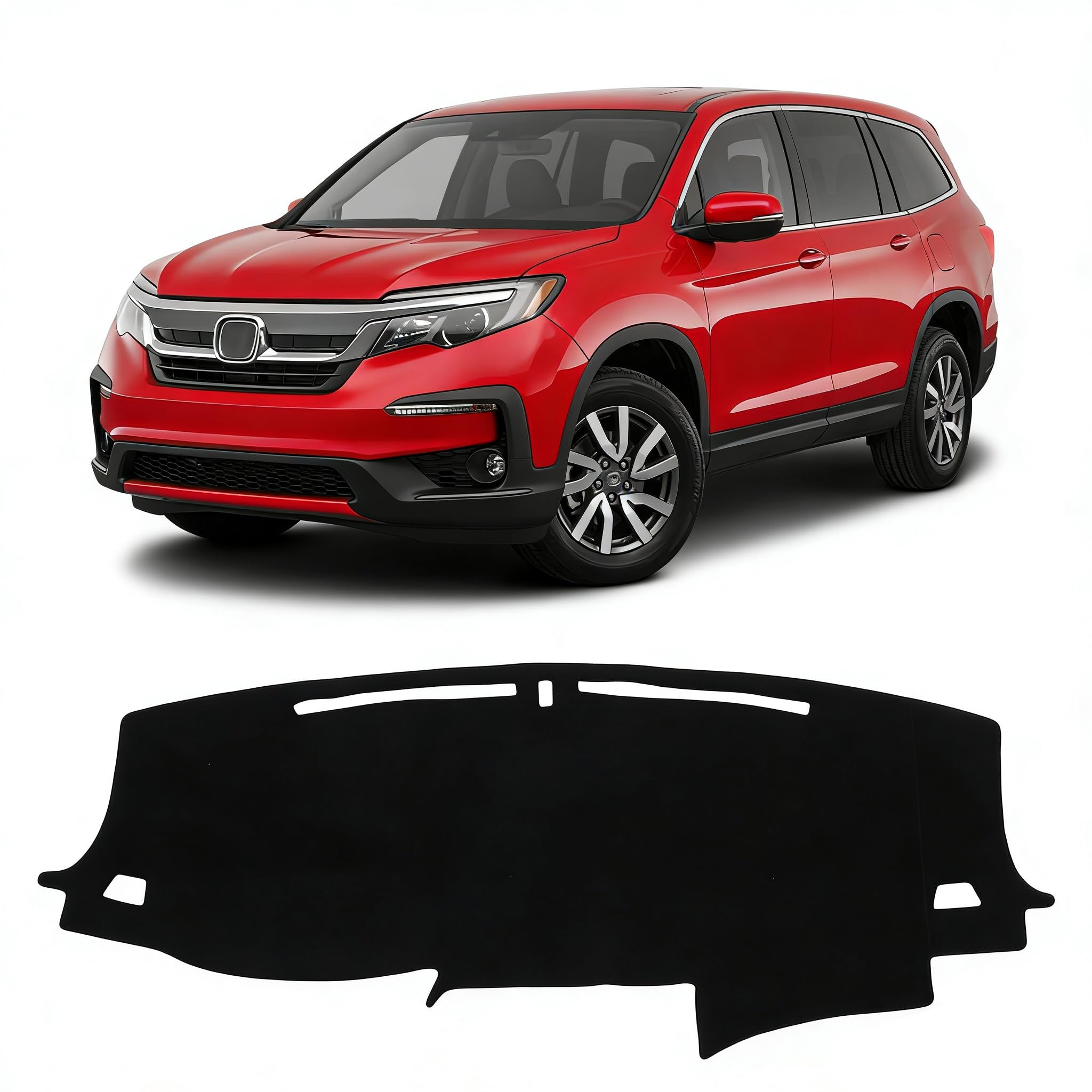 Gray & Black Non-Slip Dashboard Cover for Left-Hand Drive