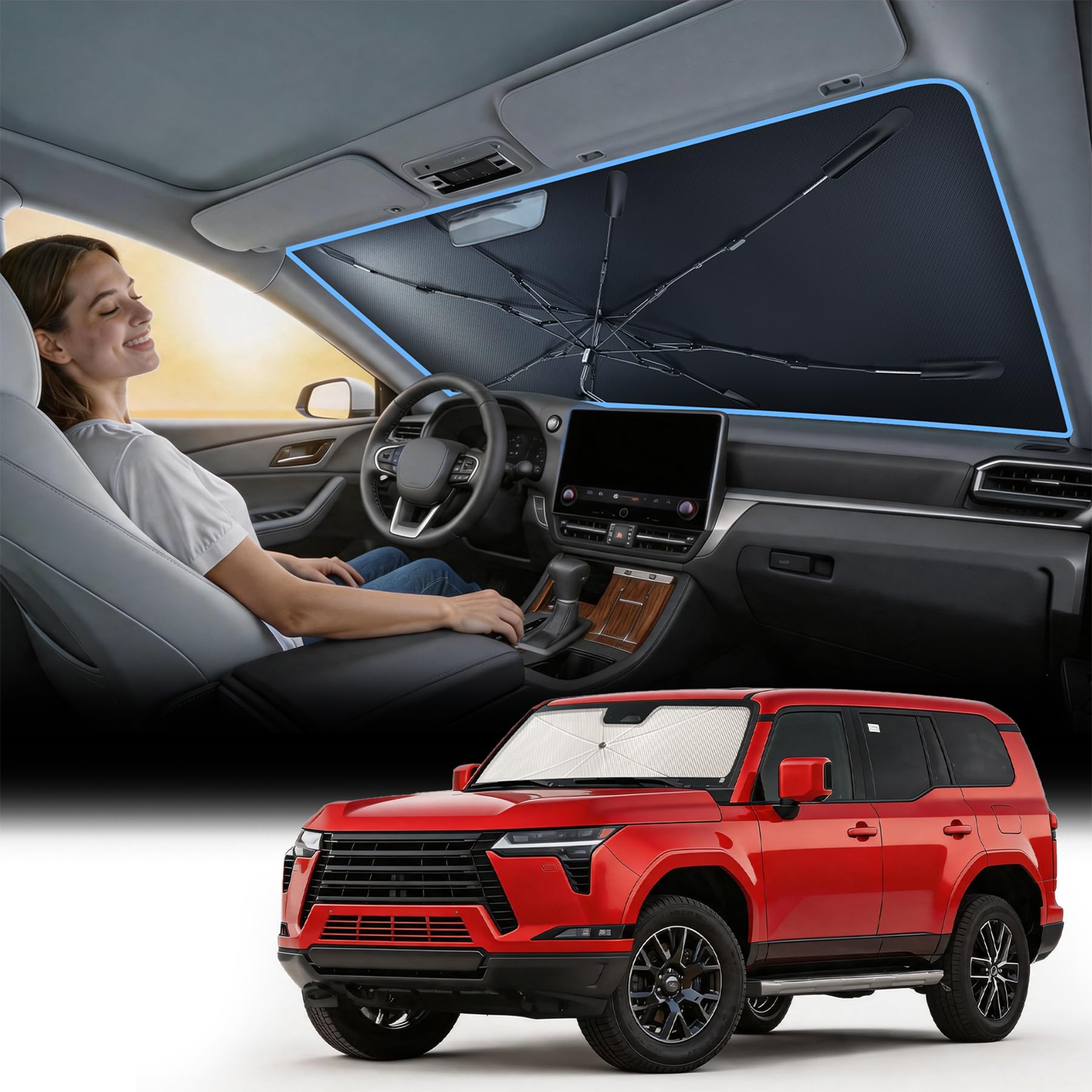 Foldable Windshield Sun Shade Umbrella for Cars