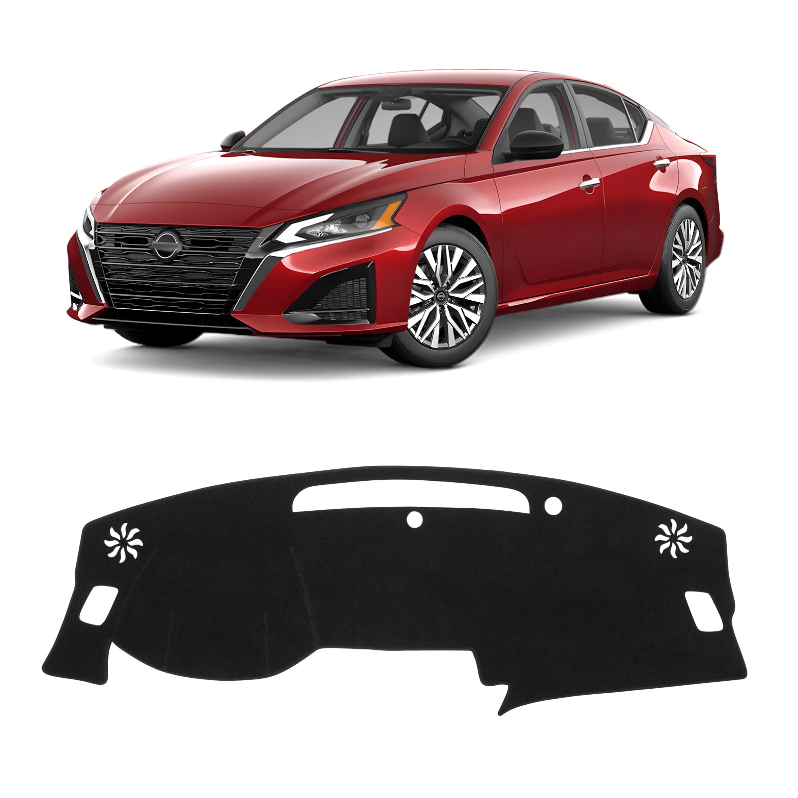 Gray & Black Non-Slip Dashboard Cover for Left-Hand Drive