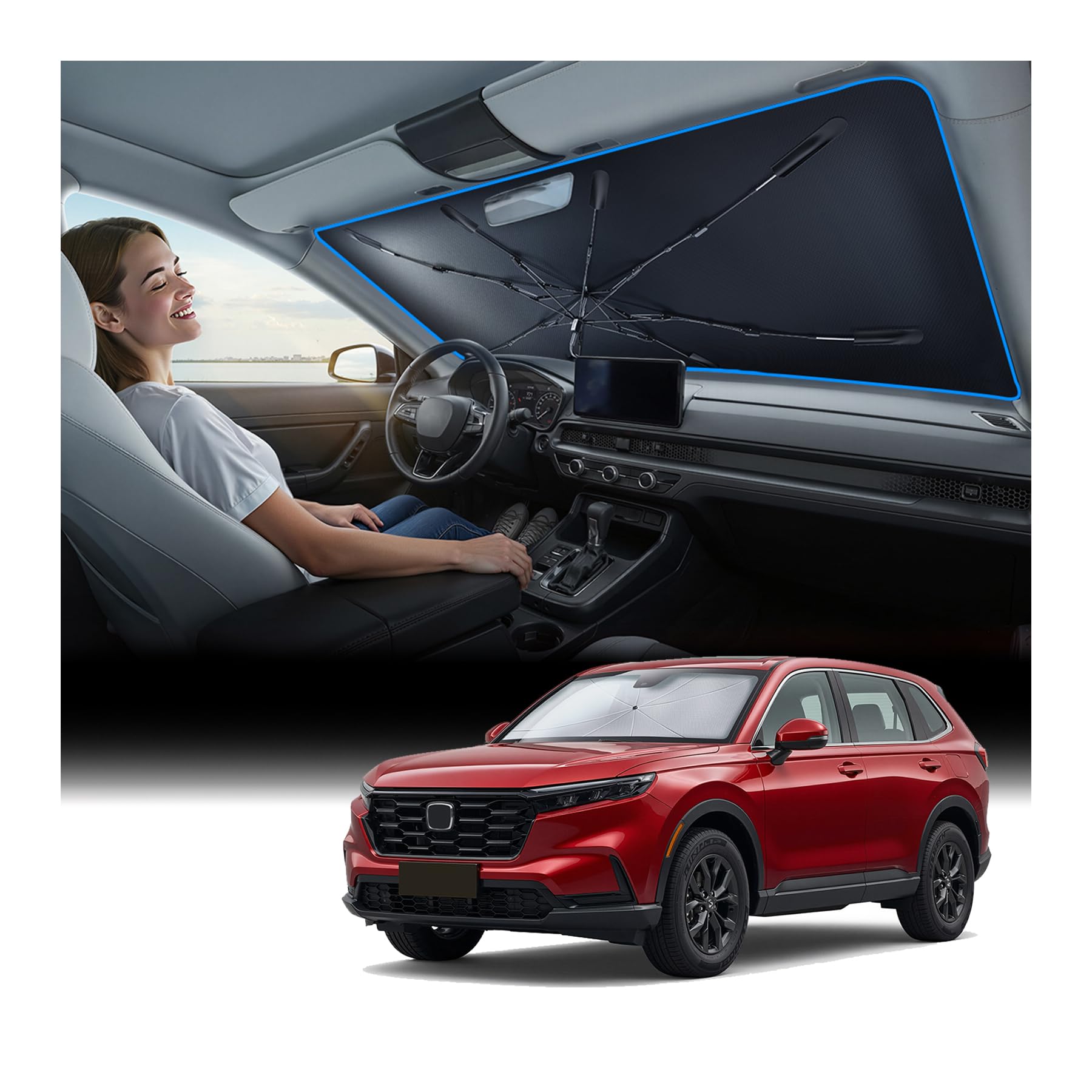 Foldable Windshield Sun Shade Umbrella for Cars