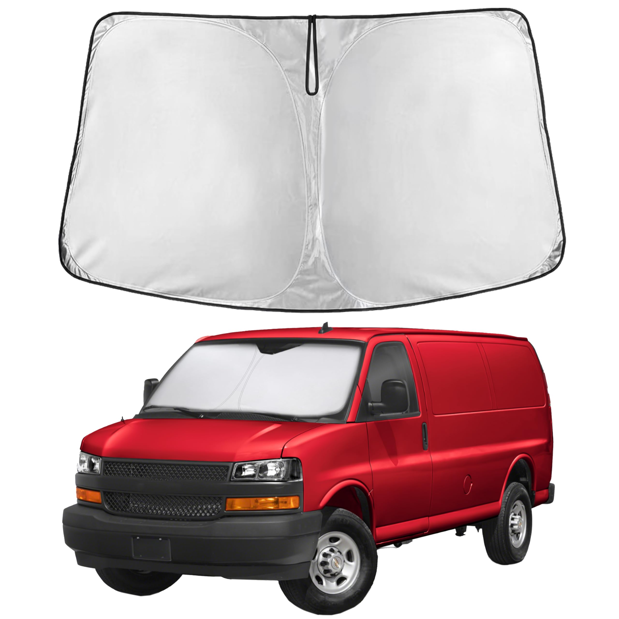 Reflective RV Windshield Sunshade for UV & Heat Protection
