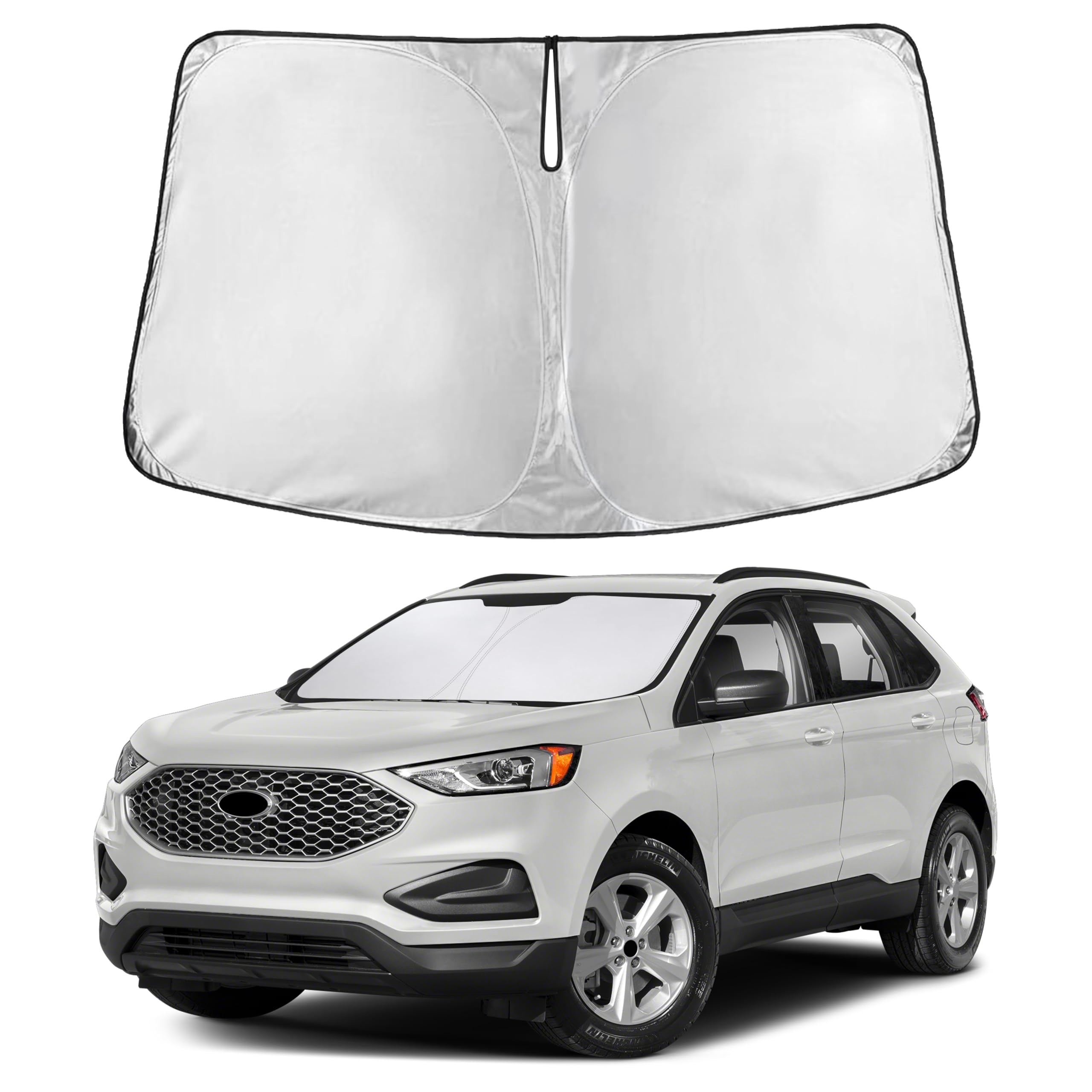 Front Windshield Sun Shade & Car Window Sun Visor