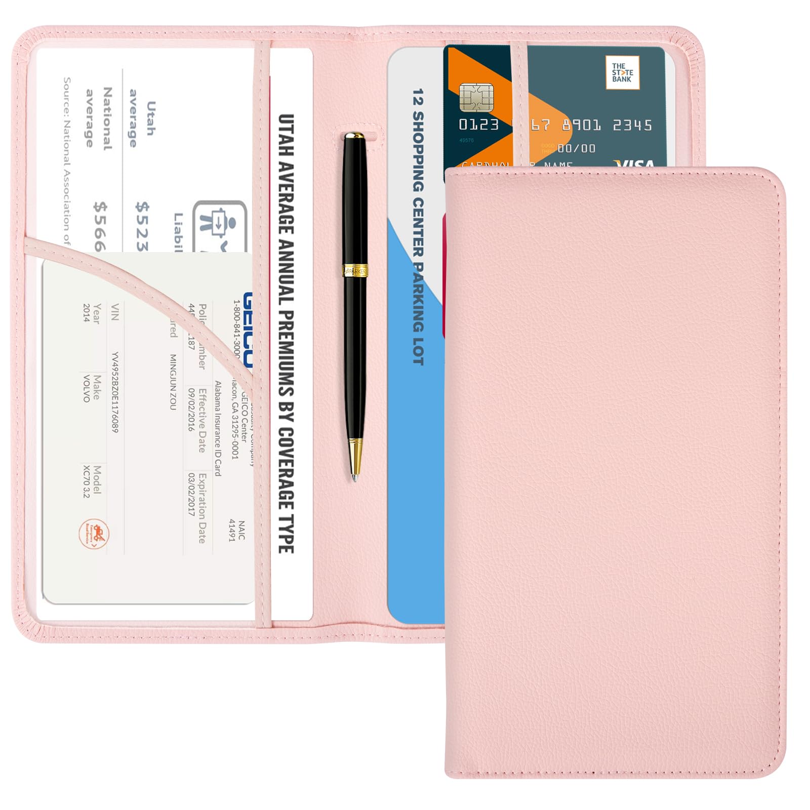 Car Registration & Insurance Holder for Glove Box Storage