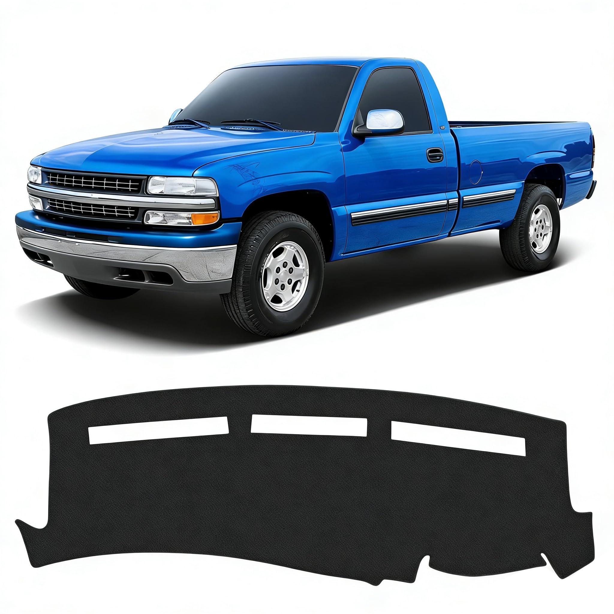 Gray & Black Non-Slip Dashboard Cover for Left-Hand Drive