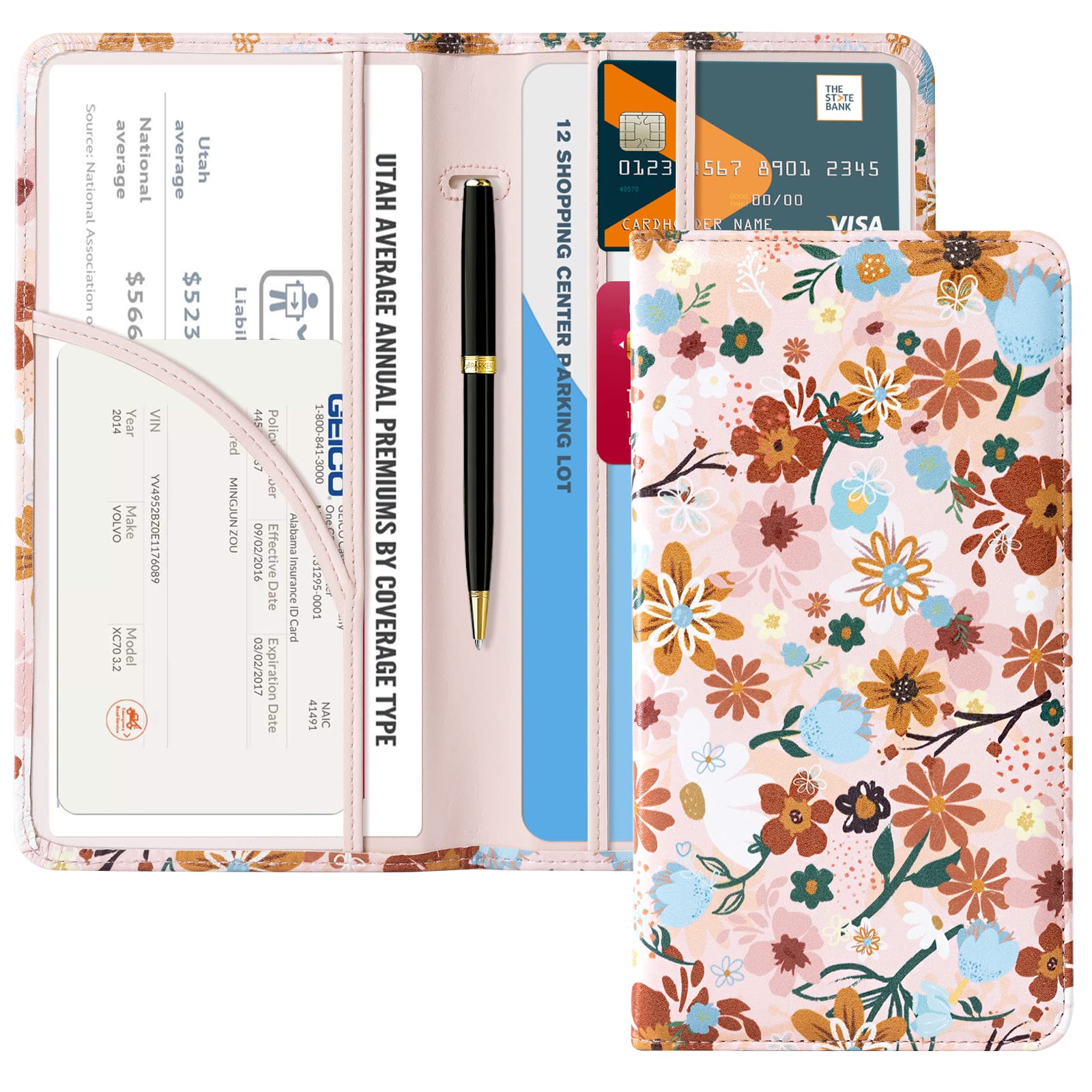Car Registration & Insurance Holder for Glove Box Storage