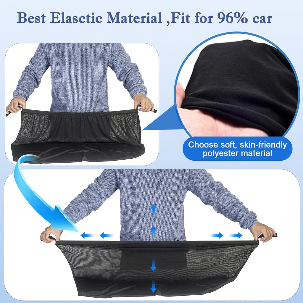 Universal Elastic Rear Side Window Sun Shades for Cars
