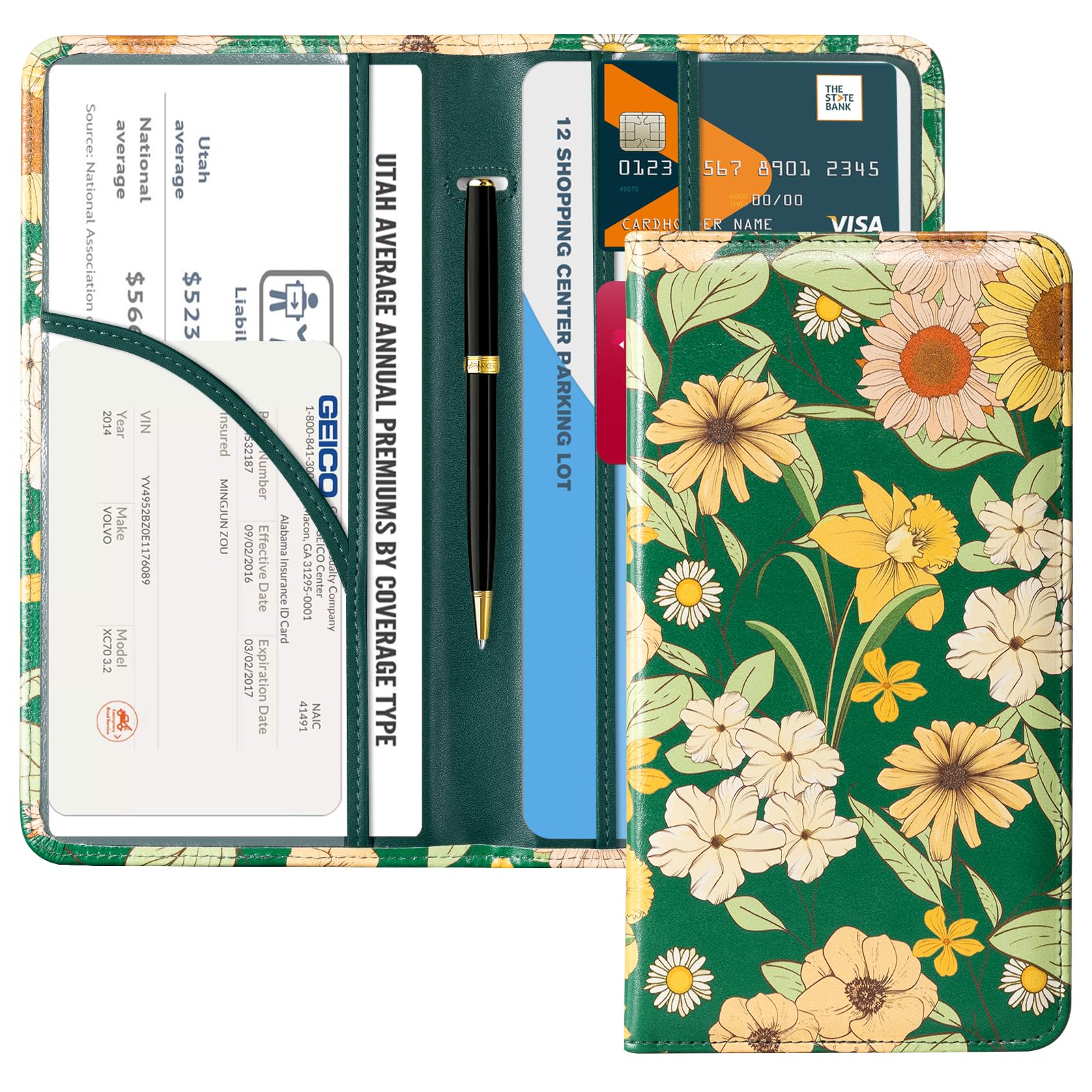 Car Registration & Insurance Holder for Glove Box Storage