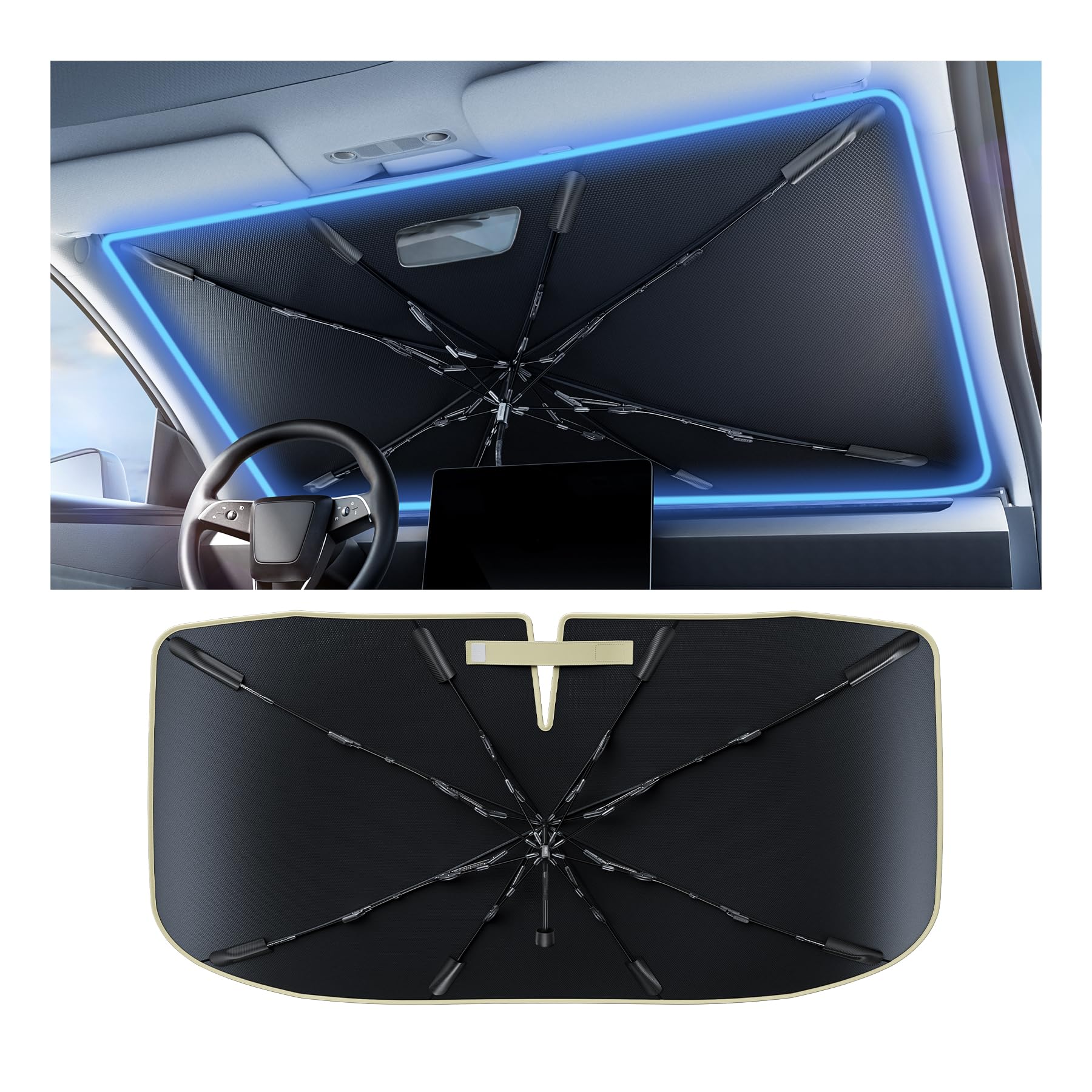 Foldable Windshield Sun Shade Umbrella for Cars
