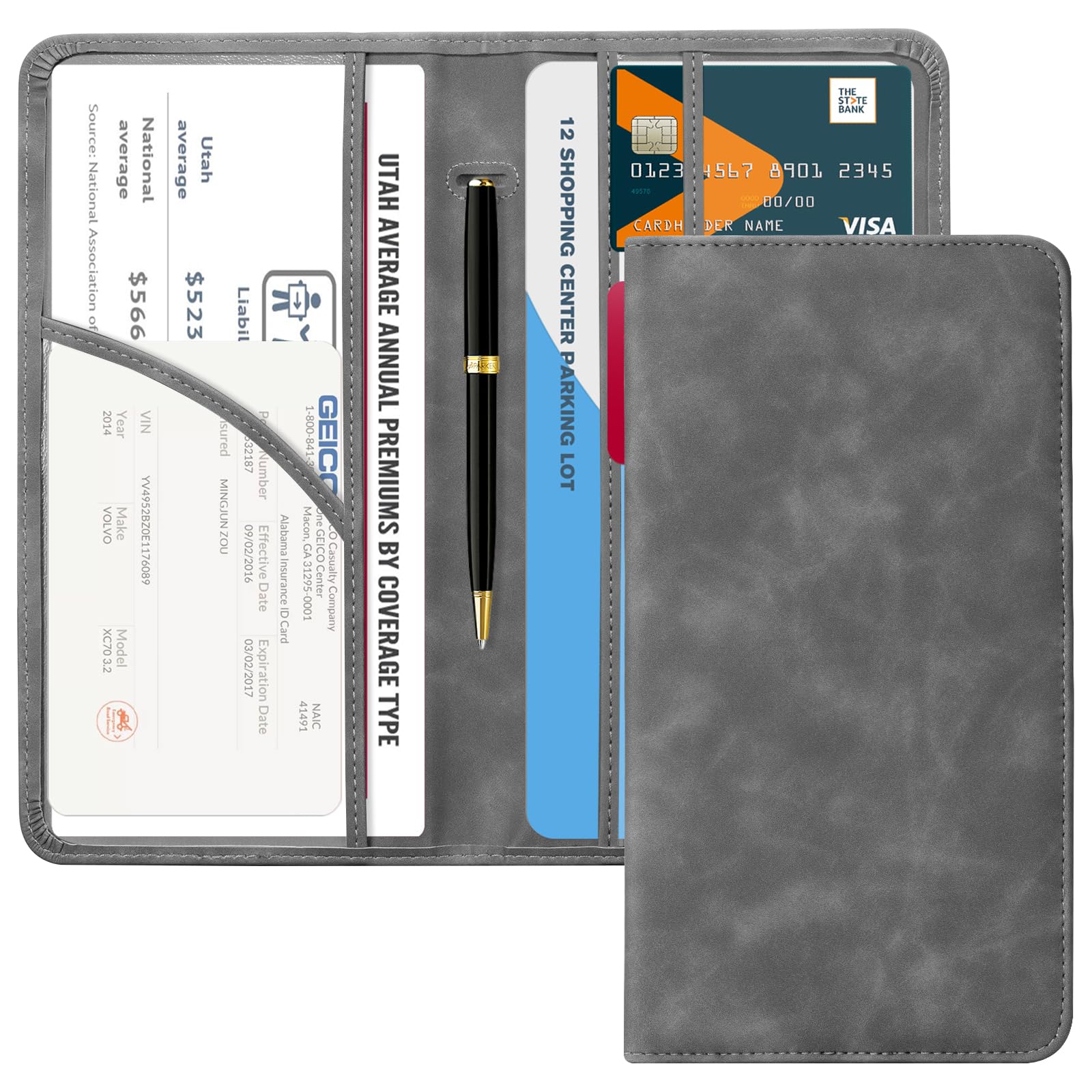 Car Registration & Insurance Holder for Glove Box Storage