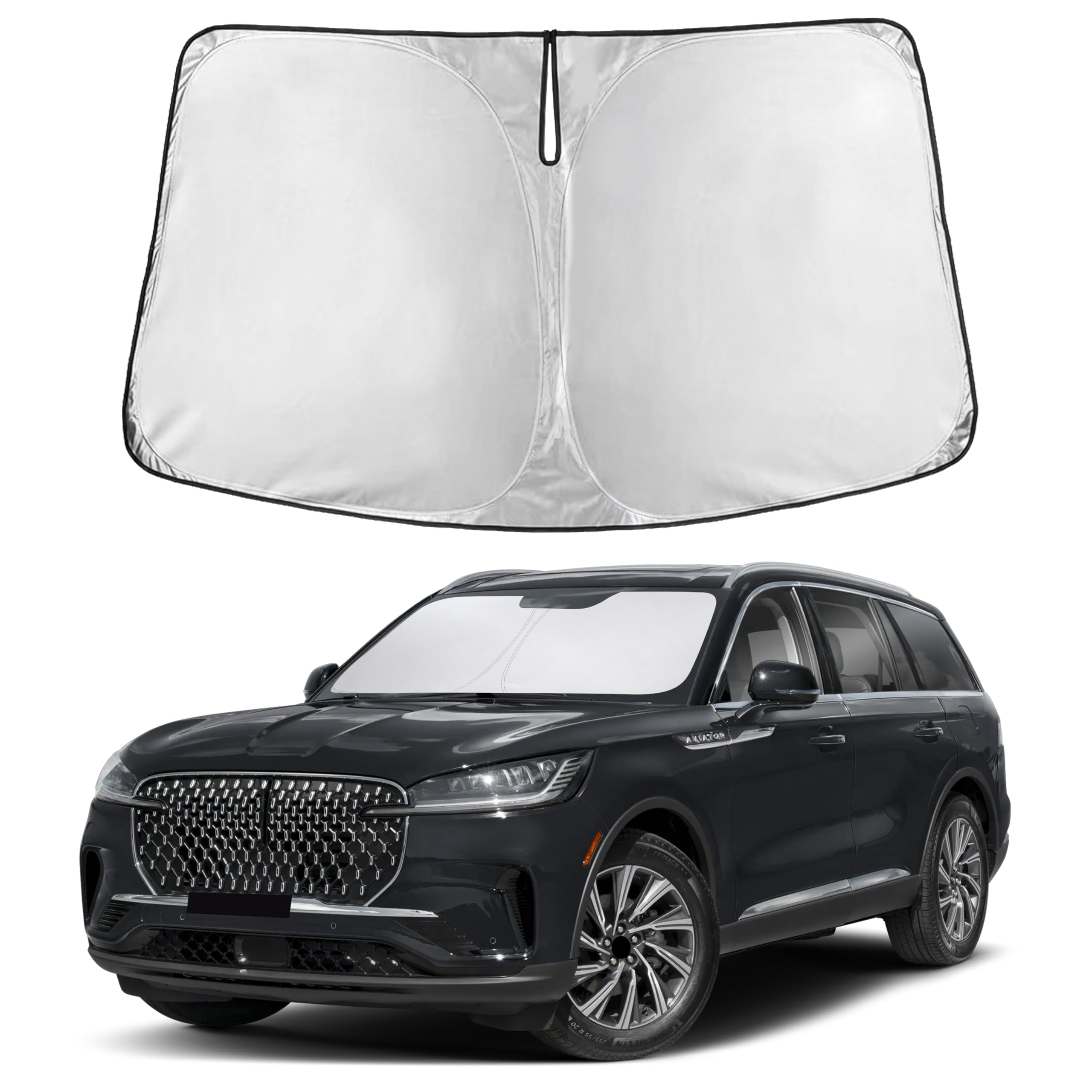 Front Windshield Sun Shade & Car Window Sun Visor