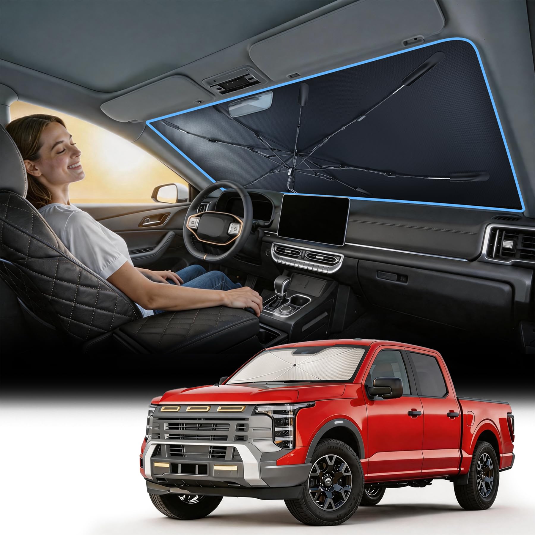 Foldable Windshield Sun Shade Umbrella for Cars