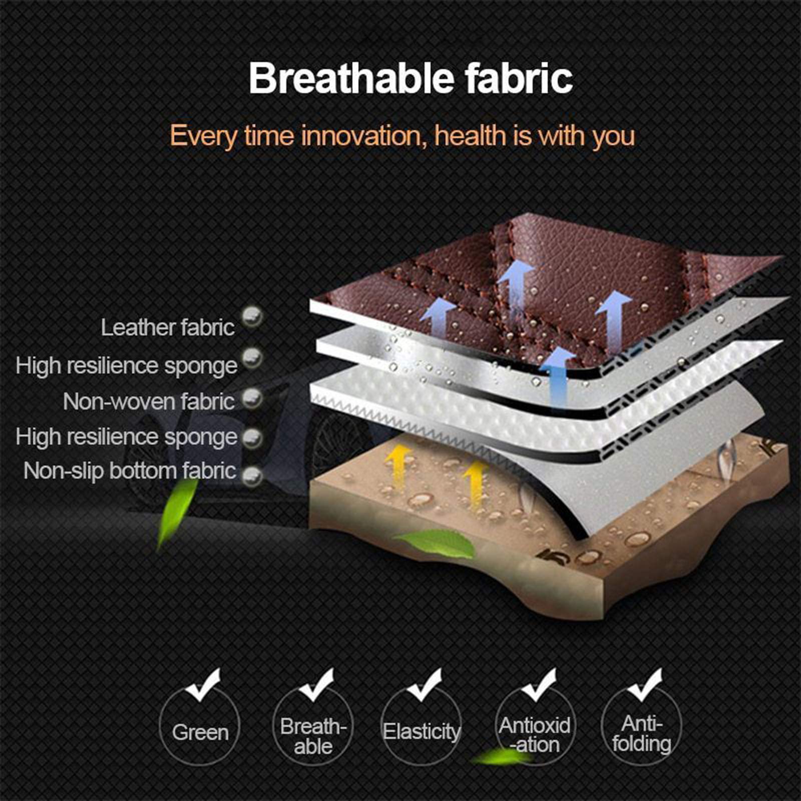 Universal 5-Seat Waterproof PU Leather Car Seat Covers