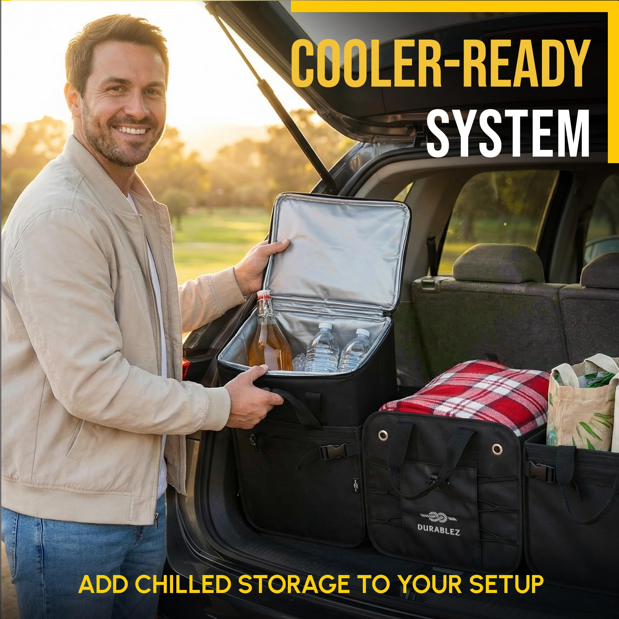 Durable Car Trunk Organizer for Storage & Cargo Management