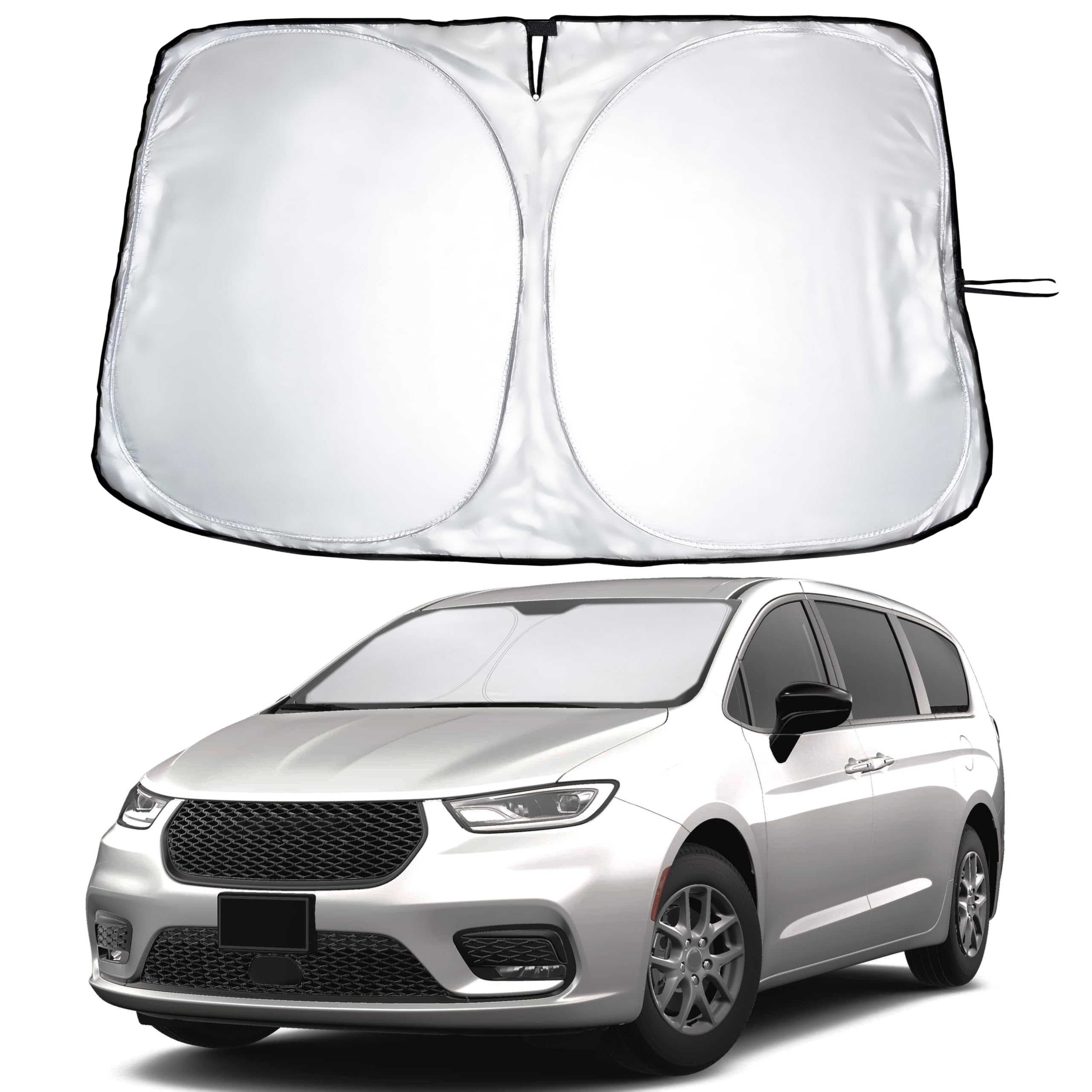 Reflective RV Windshield Sunshade for UV & Heat Protection