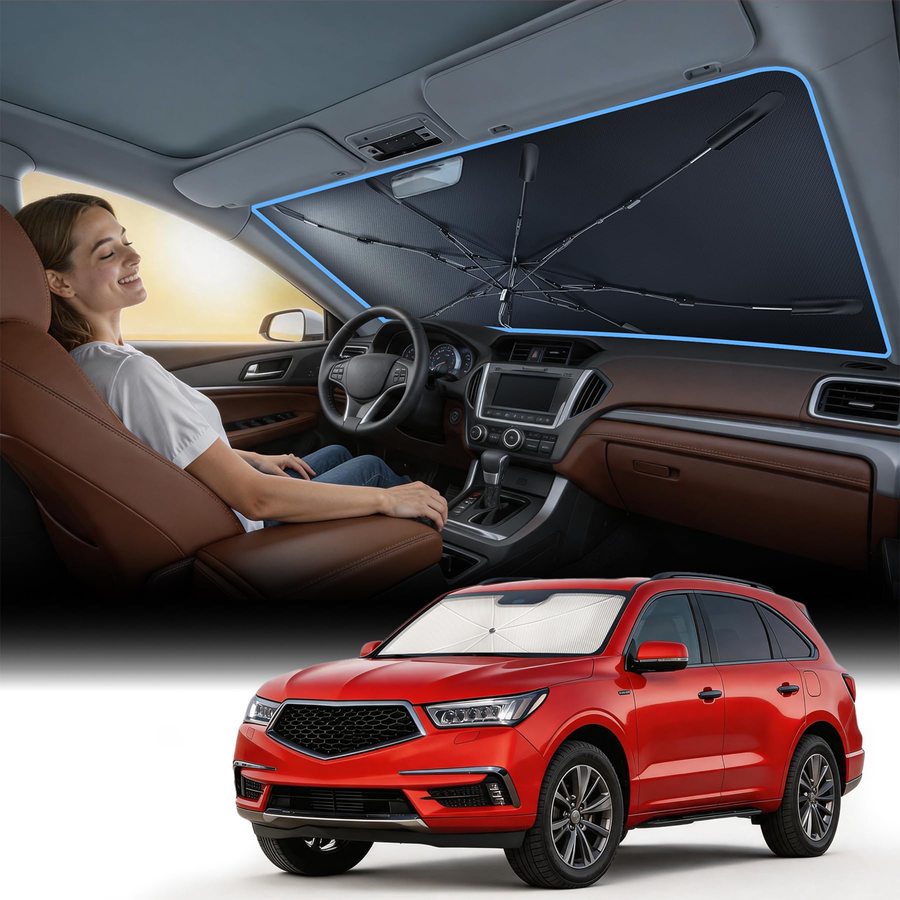 Foldable Windshield Sun Shade Umbrella for Cars