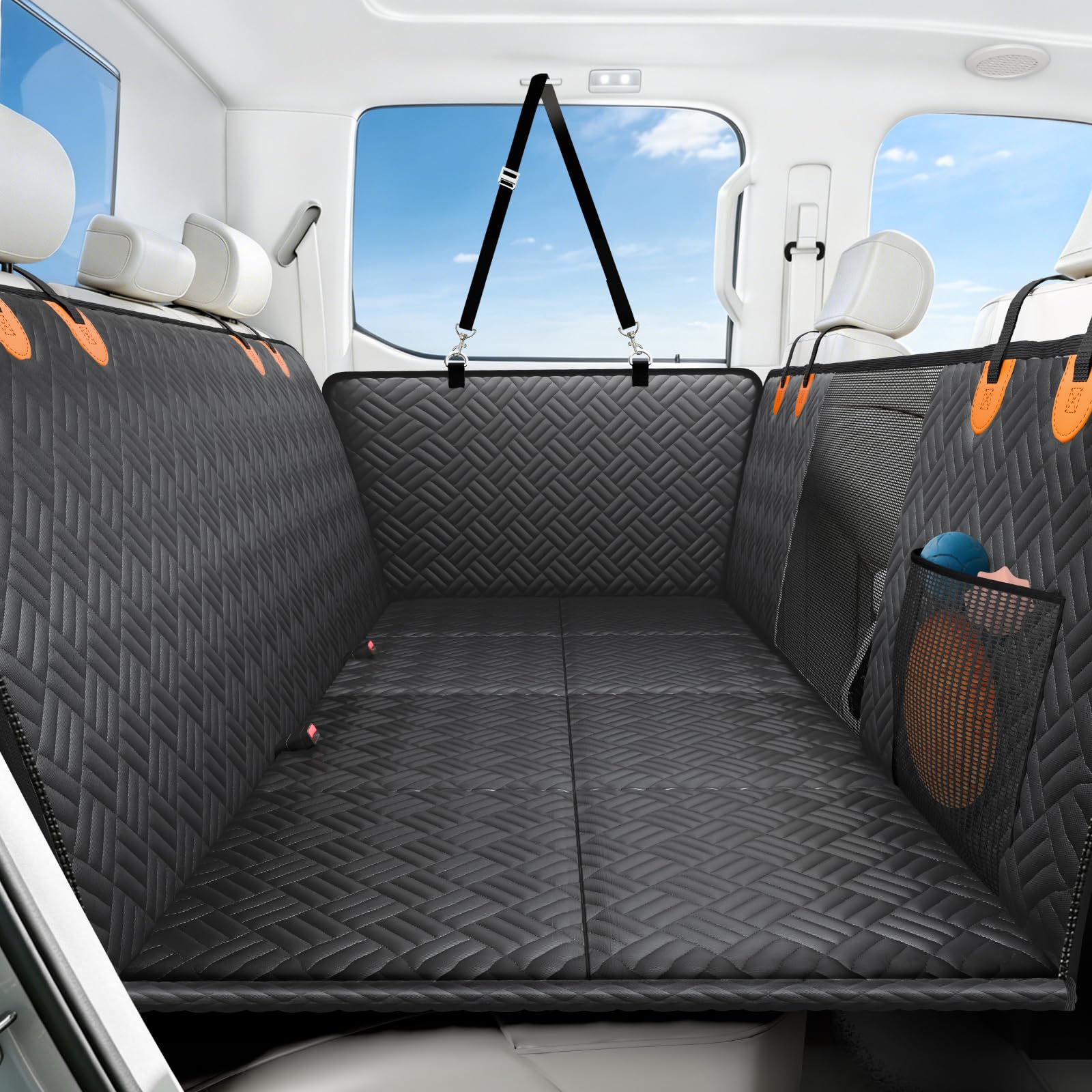 Hard-Bottom Dog Car Seat Cover & Back Seat Extender