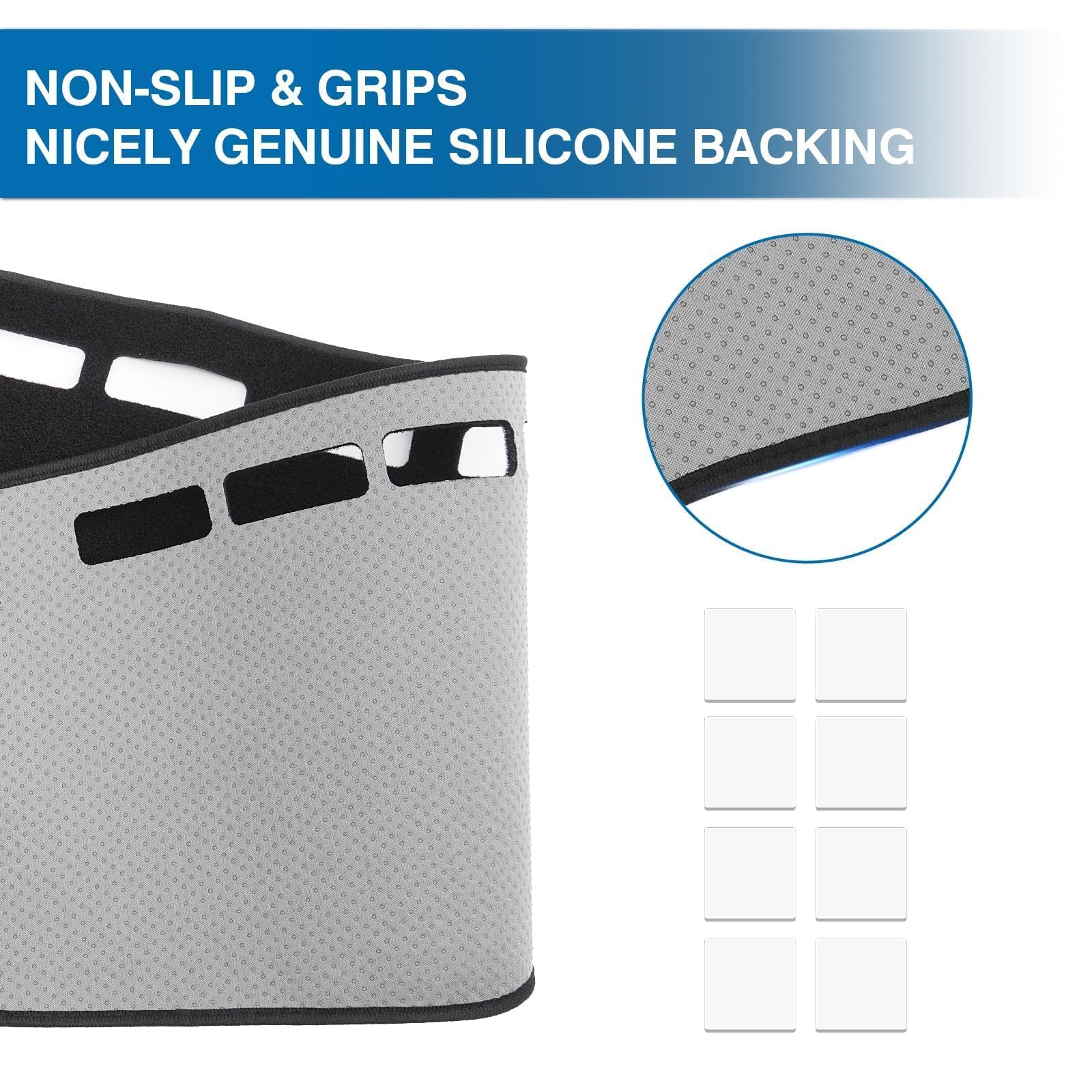 Gray & Black Non-Slip Dashboard Cover for Left-Hand Drive