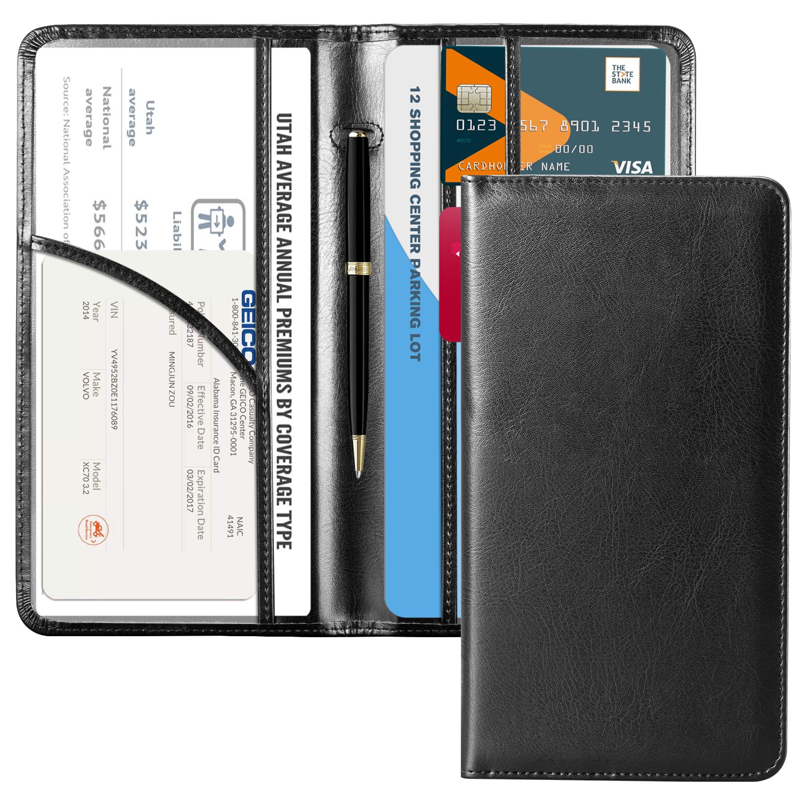 Car Registration & Insurance Holder for Glove Box Storage