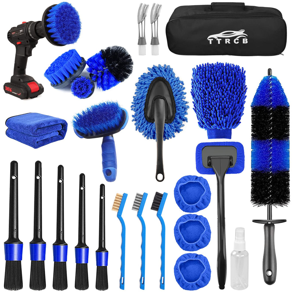 26-Piece Car Detailing Brush & Interior Cleaning Kit