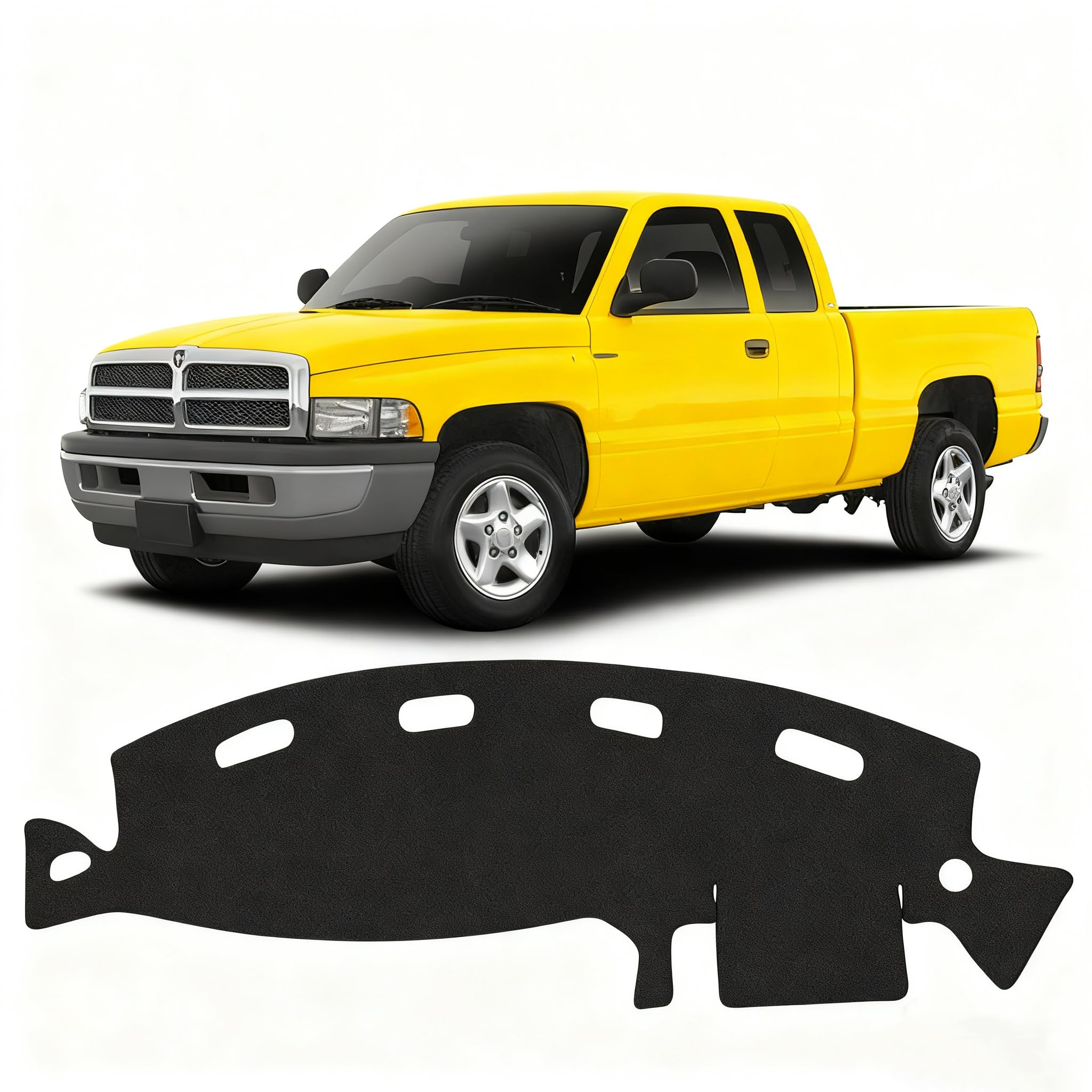 Gray & Black Non-Slip Dashboard Cover for Left-Hand Drive