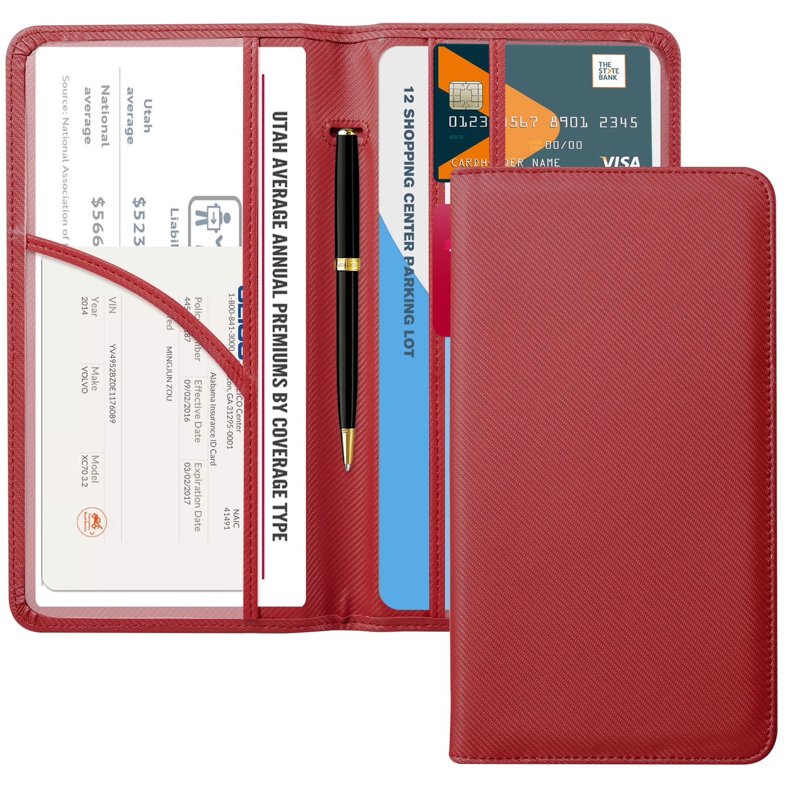 Car Registration & Insurance Holder for Glove Box Storage