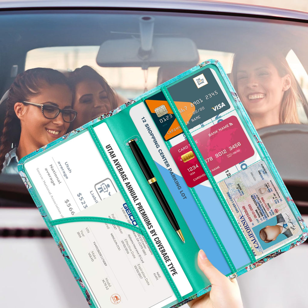 Car Registration & Insurance Holder for Glove Box Storage