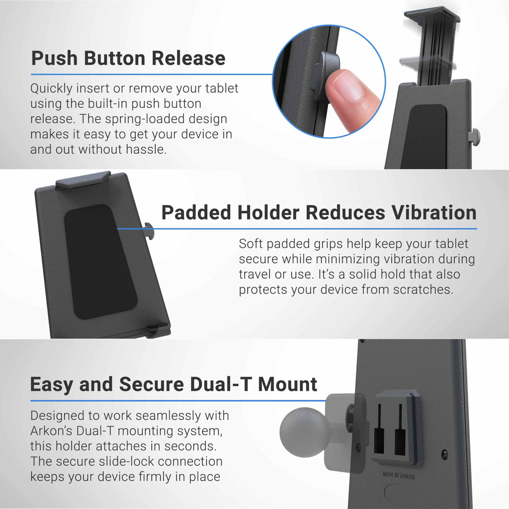 Professional Car Tablet & Keyboard Tray Mount for iPad and Samsung