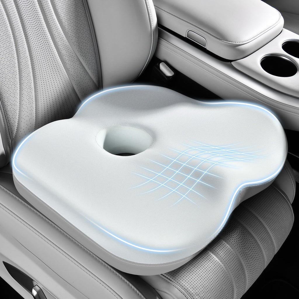 Ergonomic Memory Foam Car Seat Cushion for Sciatica Relief