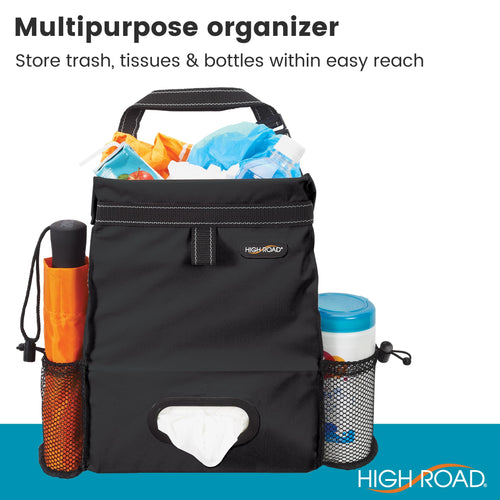 2-Gallon Car Organizer with Trash Bin & Tissue Holder