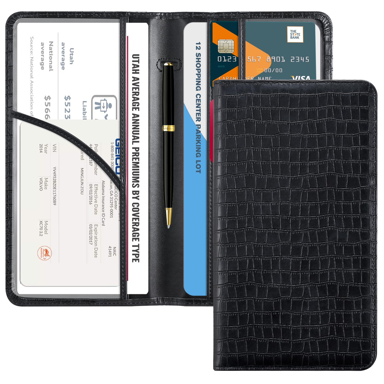 Car Registration & Insurance Holder for Glove Box Storage