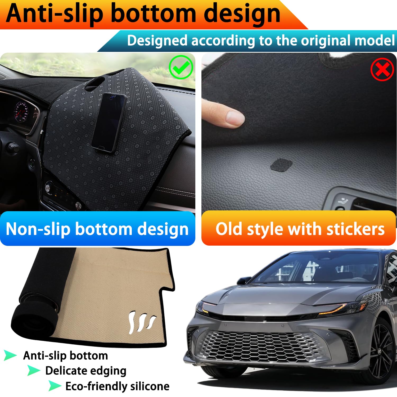 Dashboard Cover Mat for Toyota Camry 2025–Present