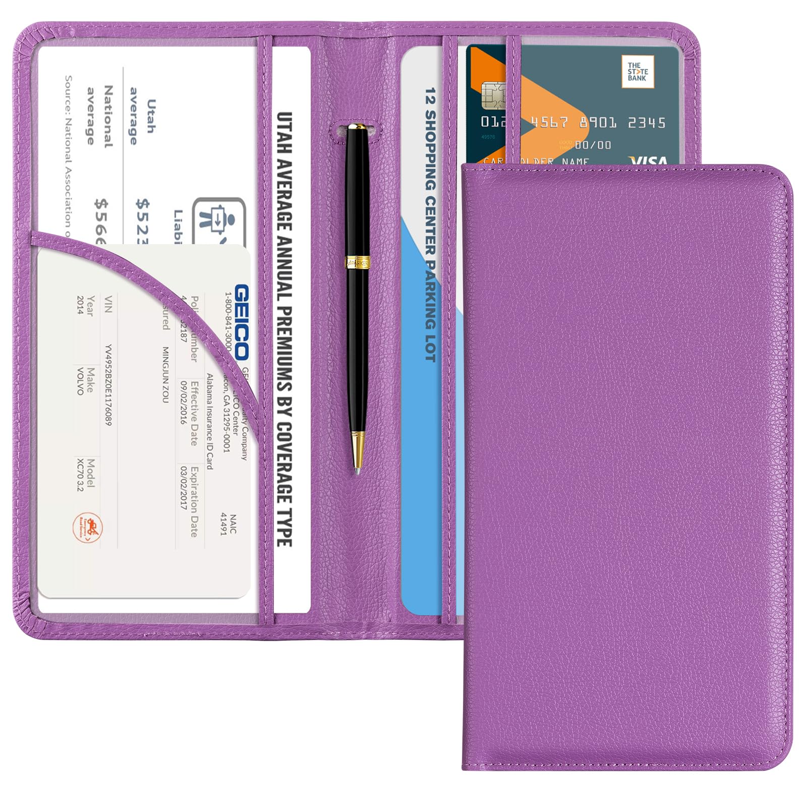 Car Registration & Insurance Holder for Glove Box Storage