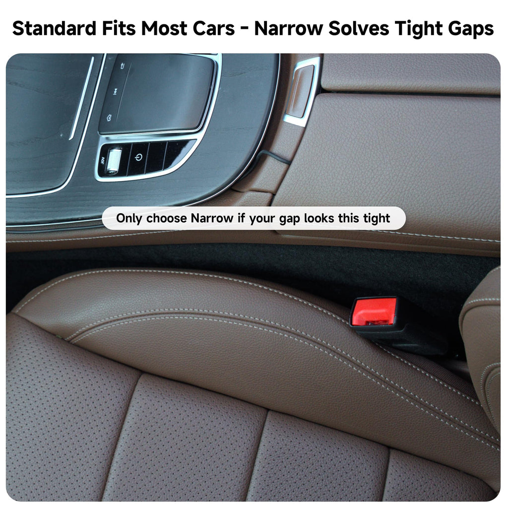 2-Pack 3-in-1 Car Seat Gap Fillers with Organizer & Hook