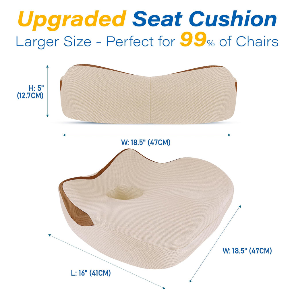 Ergonomic Memory Foam Car Seat Cushion for Long Drives