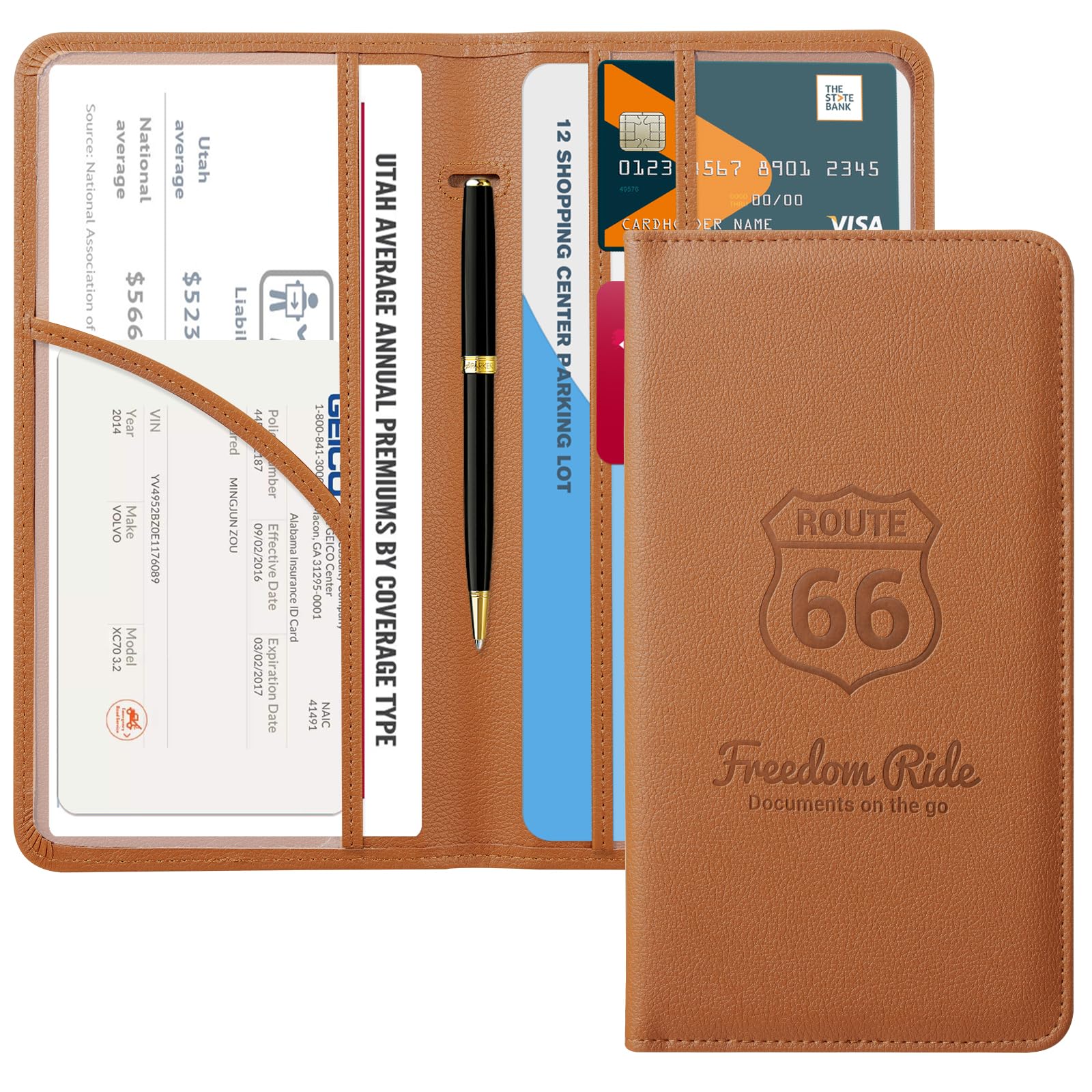 Car Registration & Insurance Holder for Glove Box Storage