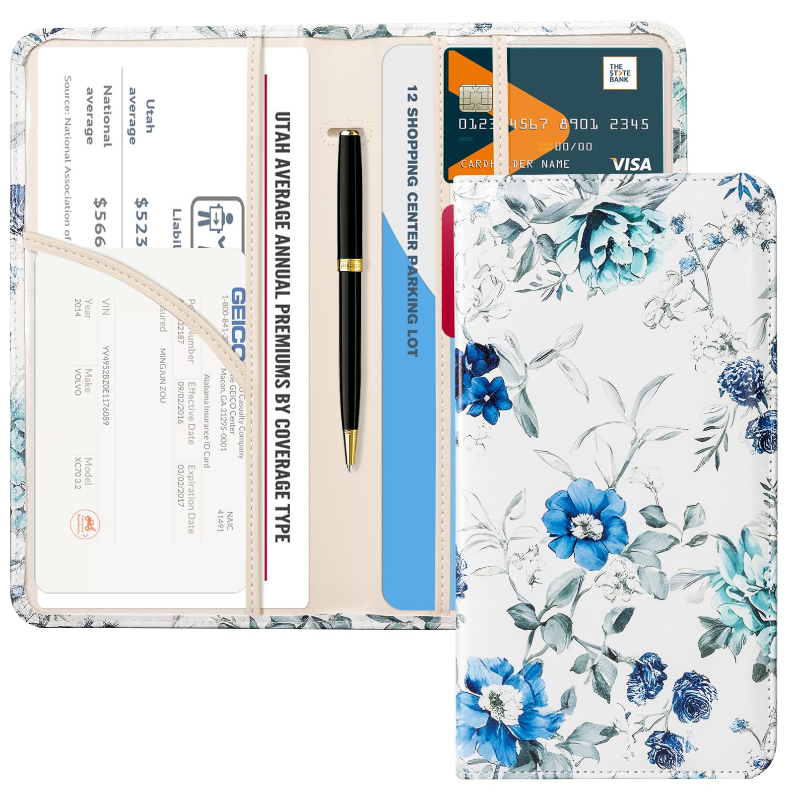 Car Registration & Insurance Holder for Glove Box Storage