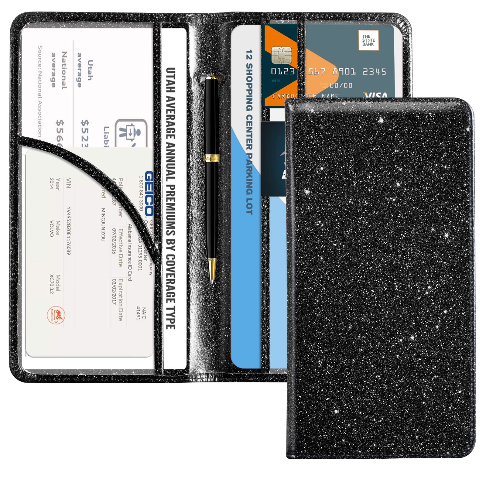 Car Registration & Insurance Holder for Glove Box Storage